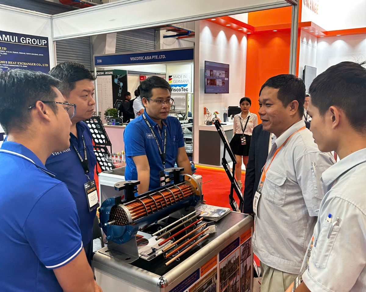 Cấu tạo chi tiết thiết bị trao đổi nhiệt Kamui tại triển lãm VIMF